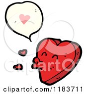 Cartoon Of A Talking Whistling Heart Royalty Free Vector Illustration