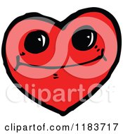 Cartoon Of A Smiling Heart Royalty Free Vector Illustration