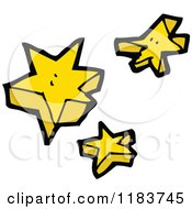 Cartoon Of Three Stars Royalty Free Vector Illustration