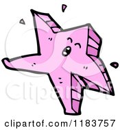 Poster, Art Print Of Pink Star With A Face