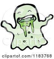 Cartoon Of A Slimy Ghost Royalty Free Vector Illustration