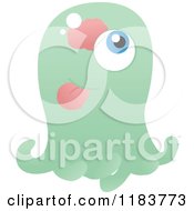 Cartoon Of A One Eyed Ghost Royalty Free Vector Illustration