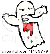 Cartoon Of A Bloody Ghost Royalty Free Vector Illustration
