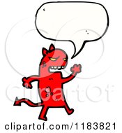 Cartoon Of A Monster Speaking Royalty Free Vector Illustration
