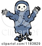 Cartoon Of A Skeleton Monster Royalty Free Vector Illustration