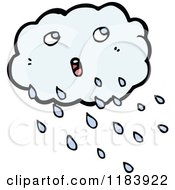 Cartoon Of A Smiling Raincloud Royalty Free Vector Illustration