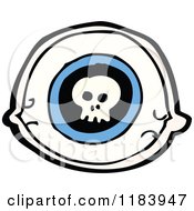 Cartoon Of An Eye With A Skull Royalty Free Vector Illustration