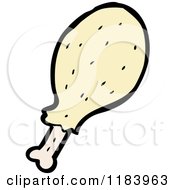 Cartoon Of A Drumstick Royalty Free Vector Illustration