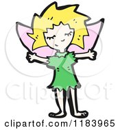 Cartoon Of A Fairy Royalty Free Vector Illustration by lineartestpilot