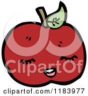Cartoon Of A Red Apple Royalty Free Vector Illustration
