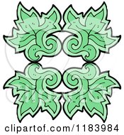 Cartoon Of A Leaf Design Element Royalty Free Vector Illustration