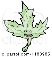 Cartoon Of An Maple Leaf Royalty Free Vector Illustration by lineartestpilot