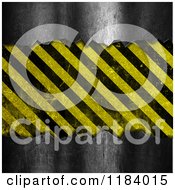 Poster, Art Print Of 3d Metal Background With Exposed Hazard Stripes