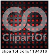 Clipart Of A 3d Concrete Grid Over Red Metal Royalty Free CGI Illustration