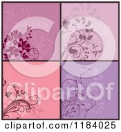 Poster, Art Print Of Purple And Pink Floral Designs