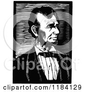 Retro Vintage Black And White Abraham Lincoln Portrait