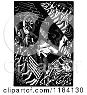 Retro Vintage Black And White Abstract Abraham Lincoln Portrait