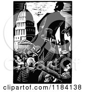 Poster, Art Print Of Retro Vintage Black And White Abraham Lincoln Campaigning