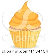 Poster, Art Print Of Cupcake With Orange Frosting