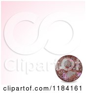 Poster, Art Print Of 3d Pink Disco Ball And Shaded Corners With Copyspace