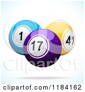Clipart Of A 3d Floating Bingo Balls Royalty Free Vector Illustration