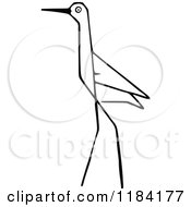 Clipart Of A Sketched Black And White Bird 2 Royalty Free Vector Illustration
