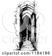 Poster, Art Print Of Retro Vintage Black And White Belfry Door