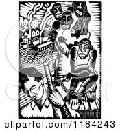 Poster, Art Print Of Retro Vintage Black And White Man And Slaves