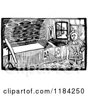 Clipart Of Retro Vintage Black And White John Gilpin Royalty Free Vector Illustration