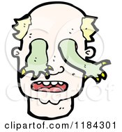Cartoon Of A Mans Hear With Monster Arms Coming Out Of The Eyes Royalty Free Vector Illustration