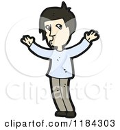 Cartoon Of A Man Whistling Royalty Free Vector Illustration
