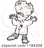 Cartoon Of A Man With Allergic Reaction Royalty Free Vector Illustration by lineartestpilot