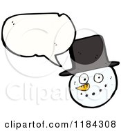 Poster, Art Print Of Snowmans Head Speaking