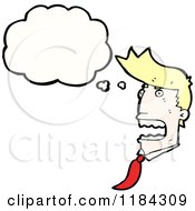 Cartoon Of A Man Thinking Royalty Free Vector Illustration