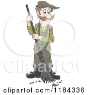 Poster, Art Print Of Man Sweeping Up Ashes And A Cigarette Butt