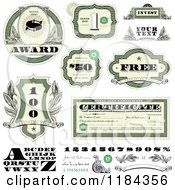 Cash Money And Certificate Design Elements