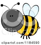 Cartoon Of A Happy Bumble Bee Royalty Free Vector Clipart