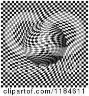 Poster, Art Print Of 3d Checkered Orb Emerging From A Background
