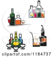 Poster, Art Print Of Bottles Of Alcohol And Glasses 4