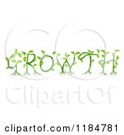 Poster, Art Print Of Green Plants And Roots Spelling Growth