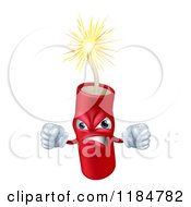 Poster, Art Print Of Furious Lit Dynamite Mascot With Fists