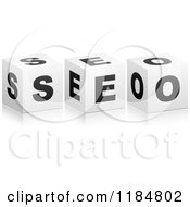 Poster, Art Print Of 3d Black And White Cubes Spelling Seo