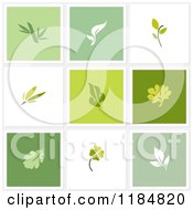 Clipart Of Green Leaf Designs Royalty Free Vector Illustration by elena