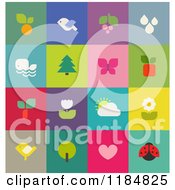 Poster, Art Print Of Colorful Nature And Wildlife Icons