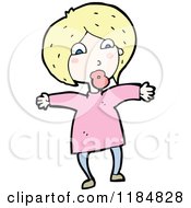 Cartoon Of A Woman With A Blonde Hair Royalty Free Vector Illustration