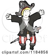 Poster, Art Print Of Boy In A Pirate Costume