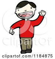 Cartoon Of A Boy Royalty Free Vector Illustration by lineartestpilot