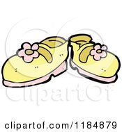 Cartoon Of A Little Girls Shoes Royalty Free Vector Illustration