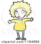 Cartoon Of A Girl Royalty Free Vector Illustration