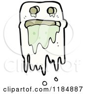 Cartoon Of A Melting Ghoul Royalty Free Vector Illustration